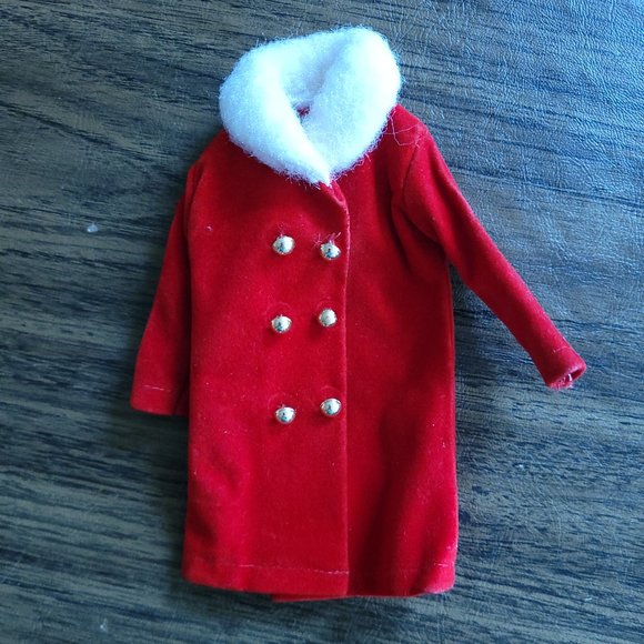 VTG 60's BARBIE Clone Red Suede Coat RARE - Picture 3 of 9